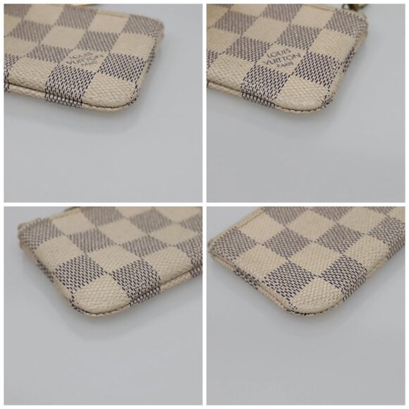 LOUIS VUITTON Damier Azur Pochette Cles Coin Purse N62659 LV Auth 141584 - Picture 14 of 16
